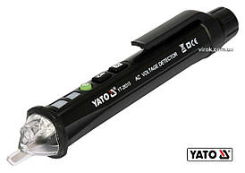 Індикатор напруги мережі індуктивний безконтактн YATO: 12/48-1000 В, з ліхтарем, живл. 2 х ААА [120]