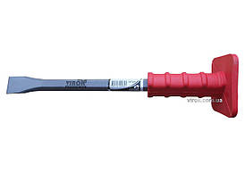 Зубило каменяра VIROK з гумовою ручкою 350 мм