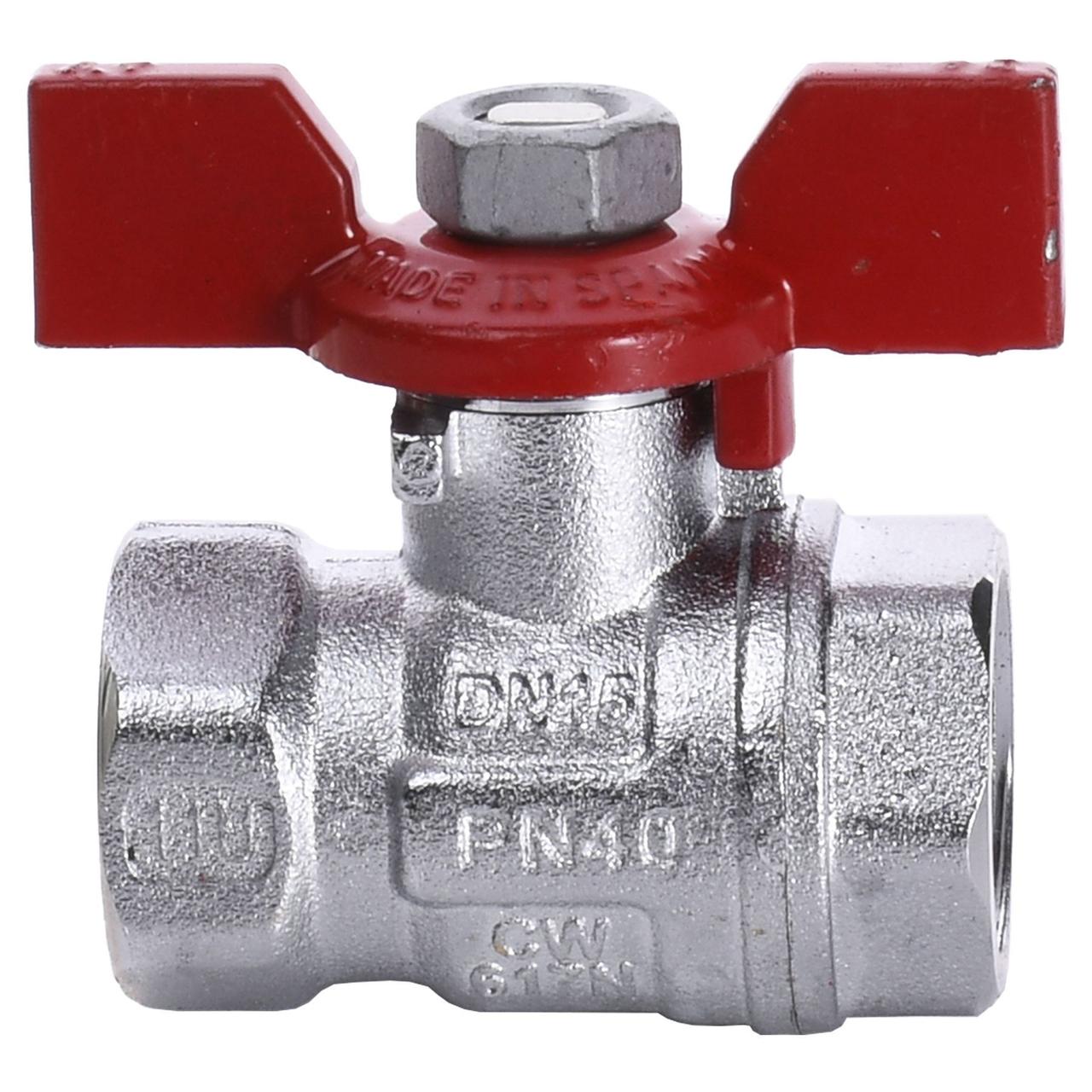 Кран кульовий для води ARCO TURIA DN 1/2" (PN 40) внутрішній-внутрішній 0120608, фото 1