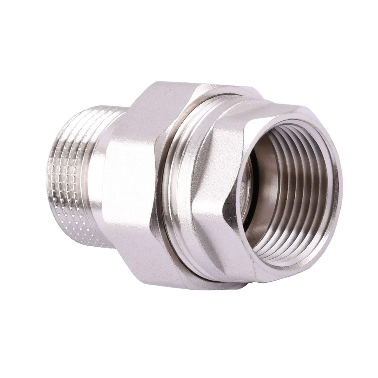 Сгон-американка прямий Quality Professional DN 3/4" конусний нікель (QP160) 000005103, фото 1