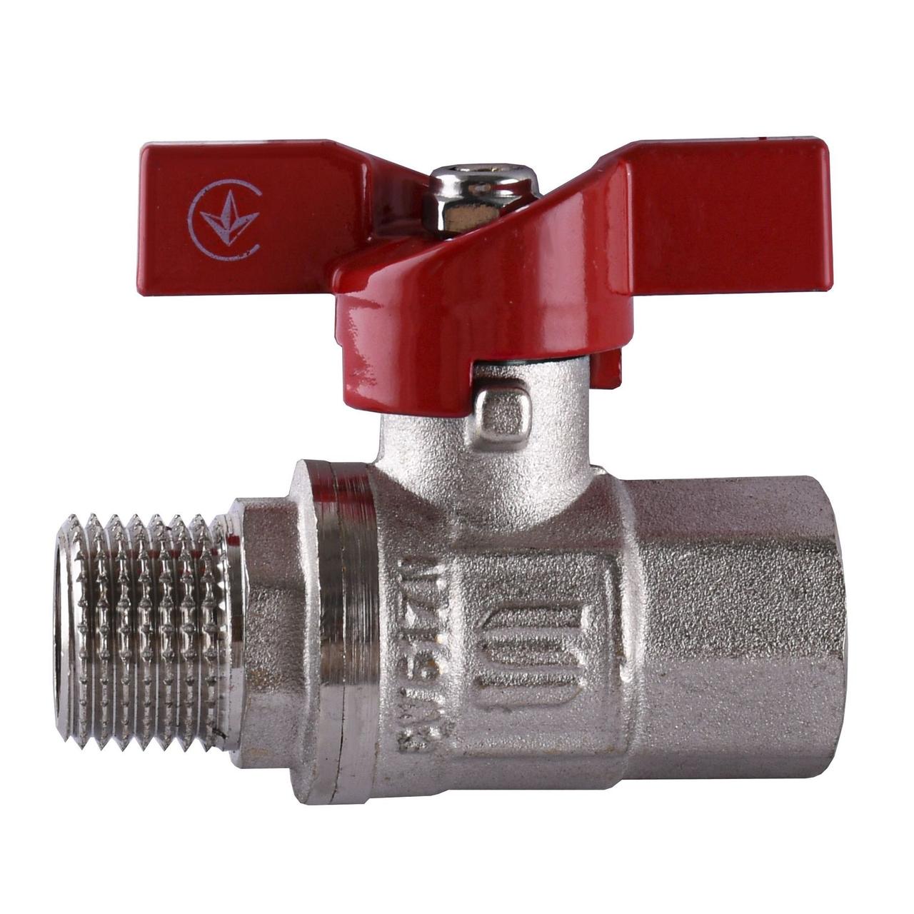 Кран кульовий для води SELBA 1/2″ PN 40 внутрішній-зовнішній SL1508, фото 1