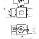 Кран кульовий для води SELBA 1/2″ PN 40 внутрішній-зовнішній SL1508, фото 3