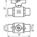Кран кульовий SELBA DN 1/2" (PN 40) зовнішній-зовнішній (Німеччина) SL1503, фото 3