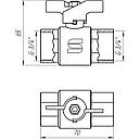 Кран кульовий газовий SELBA DN 3/4" (PN 40) внутрішній-внутрішній SL1507, фото 3