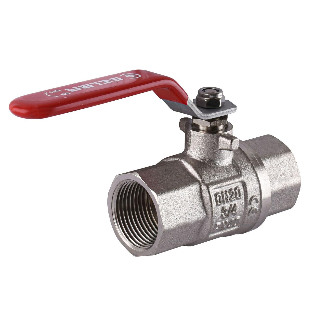Кран кульовий для води SELBA DN 3/4" (PN 40) внутрішній-внутрішній SL1506, фото 1