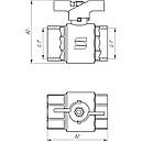 Кран кульовий для води SELBA DN 1" (PN 40) внутрішній-внутрішній SL1507, фото 3