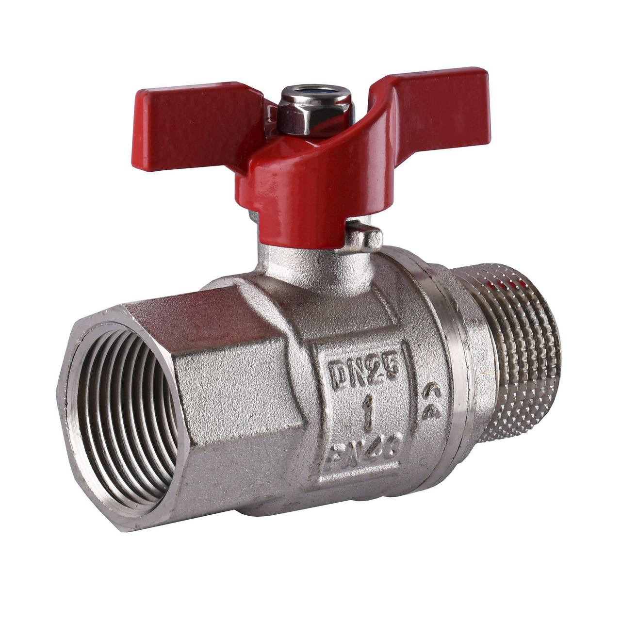 Кран кульовий для води SELBA 1″ PN 40 внутрішній зовнішній SL1508, фото 1