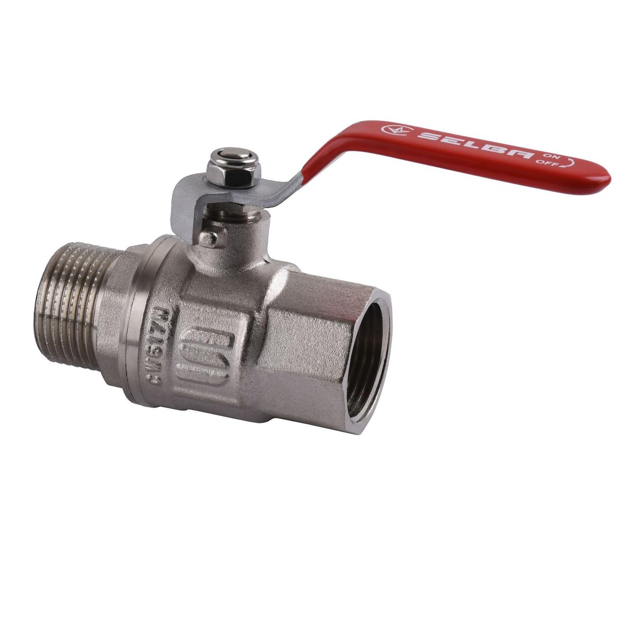 Кран кульовий для води SELBA 1″ PN 40 внутрішній зовнішній SL1505