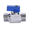 Кран кульовий міні SOLOMON 1/2″ зовнішній-зовнішній (хром) NV-3161, фото 5