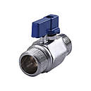 Кран кульовий міні SOLOMON 1/2″ зовнішній-зовнішній (хром) NV-3161, фото 6