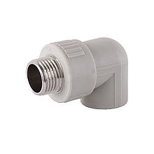 Кутник для поліпропіленової труби Hi-Therm D 20x1/2" із зовнішнім різьбленням (Італія) 130487