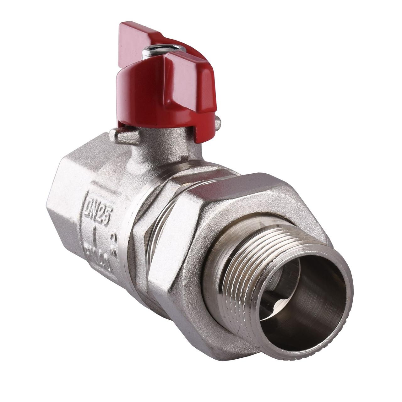 Кран кульовий прямий з американкою SELBA 1″ латунний посилений SL1509