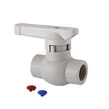 Кран кульовий поліпропіленовий Kalde PPR DN 32 мм (латунна обойма) 16040