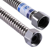 Шланг гофрований для води Waterstal 1/2″ 200 мм. гайка/гайка (нержавіюча сталь))