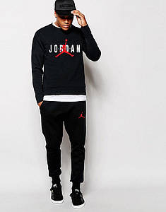 Чоловічий чорний спортивний костюм Jordan Red Logo "" В стилі Jordan ""