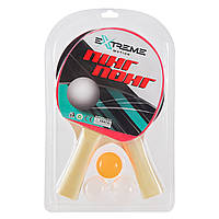 Теннис настольный арт. TT2431 (50шт) 2 ракетки,3 мячика, слюда,толщина 6 мм