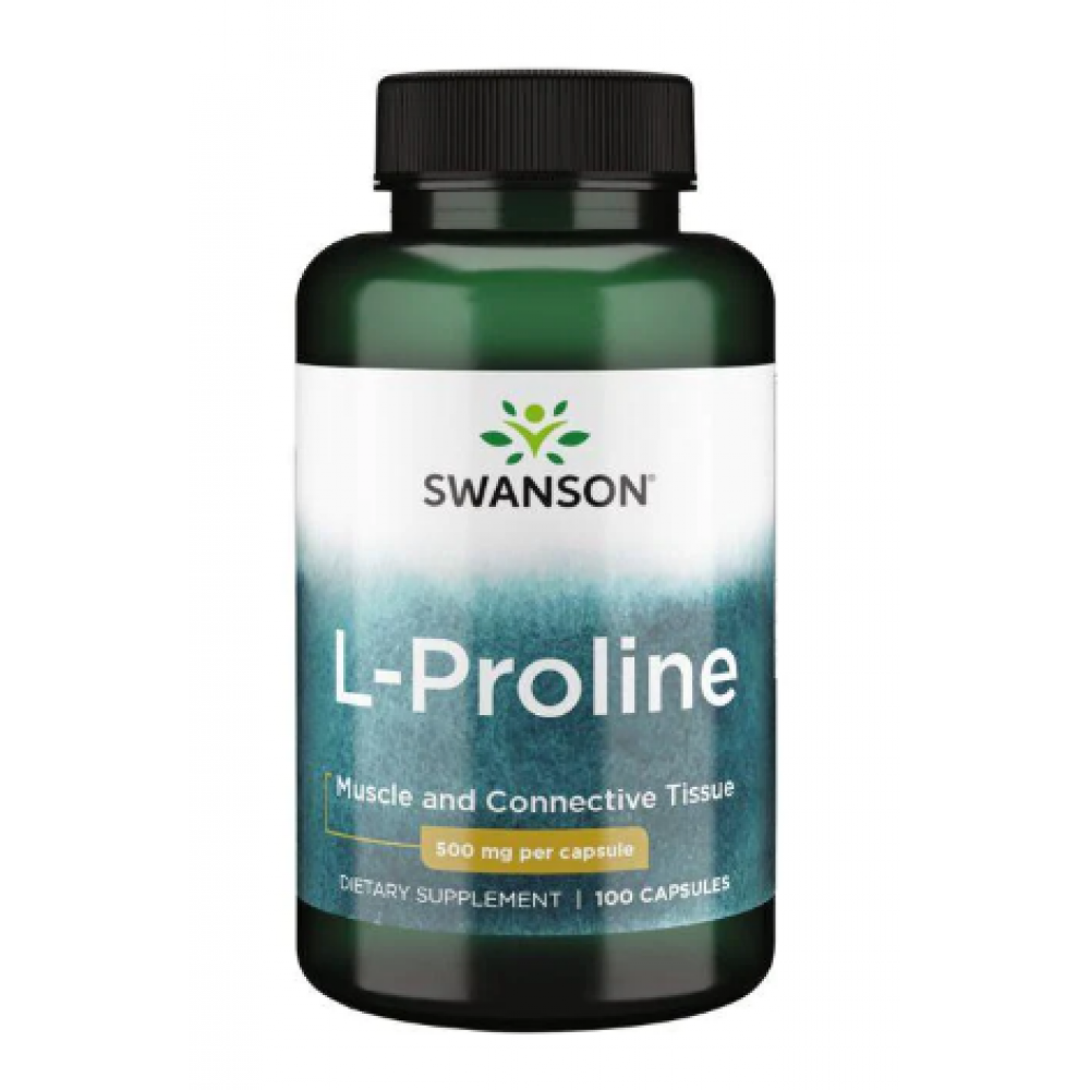 Пролін Swanson L-Proline 500mg 100 капсул
