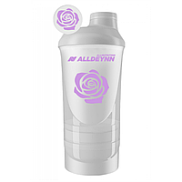 Спортивний шейкер AllNutrition ALLDEYNN shaker 600+350 мл White