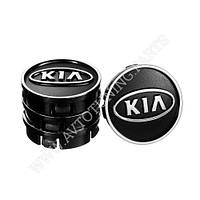 Заглушка колесного диска KIA 60x55 черный ABS пластик (4шт.) 50027 (50027) KM