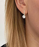 Срібні сережки з золотими напайками 0189.10, фото 2