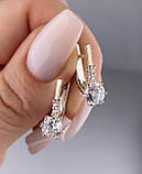 Срібні сережки з золотими напайками 0189.10, фото 3