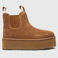 Оригинальные угги UGG Neumel platform chelsea boots in chestnut