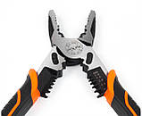 ПЛОСКОГУБЦІ - ПАСАТИЖІ УНІВЕРСАЛЬНІ POLAX ЗІ ЗНІМАЧАМИ ІЗОЛЯЦІЇ, 4.0, 2.5, 2.0, 1.5, 1.0 ММ, 225 ММ (35-019), фото 3