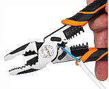 ПЛОСКОГУБЦІ - ПАСАТИЖІ УНІВЕРСАЛЬНІ POLAX ЗІ ЗНІМАЧАМИ ІЗОЛЯЦІЇ, 4.0, 2.5, 2.0, 1.5, 1.0 ММ, 225 ММ (35-019), фото 8