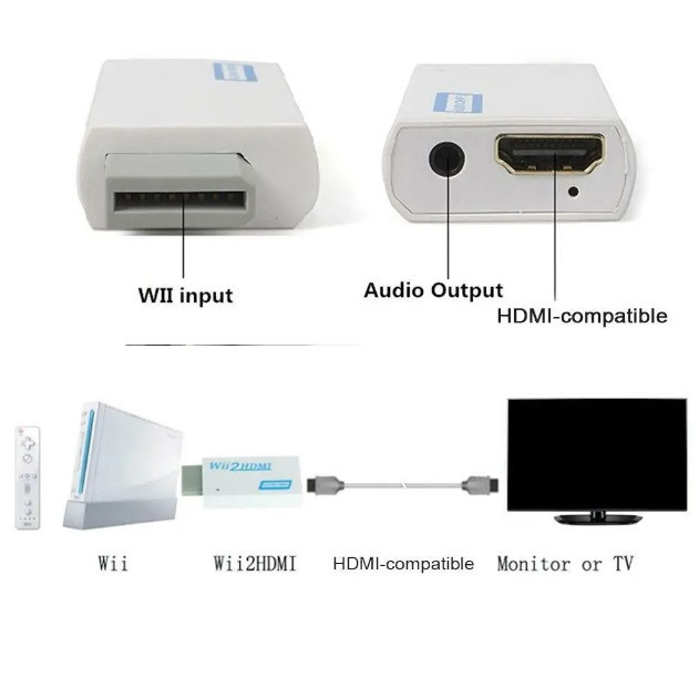 Конвертер Nintendo Wii в HDMI видео аудио 1080p 3,5 адаптер Converter - фото 4 - id-p2123519903