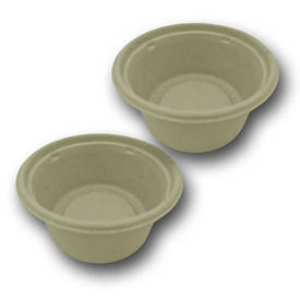 Тарілка кругла паперова об'єм 400 мл бежева 50 шт/уп.