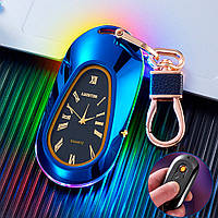 Зажигалка юсб машинка с подсветкой + часы в подарочной упаковке US724C