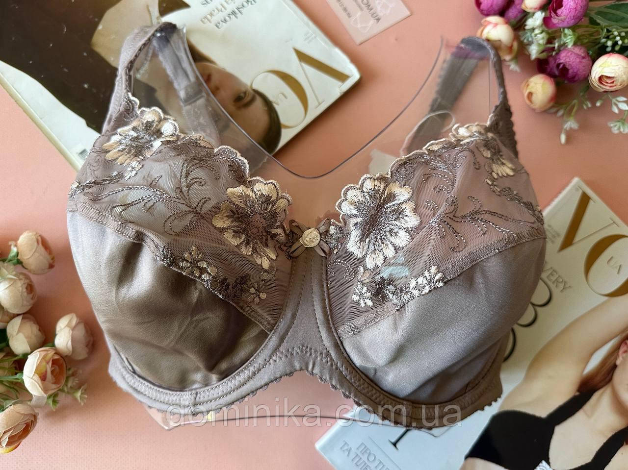 80G Капучино бюстгальтер без поролону великого розміру