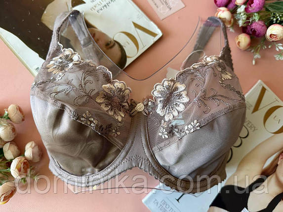 80G Капучино бюстгальтер без поролону великого розміру, фото 1