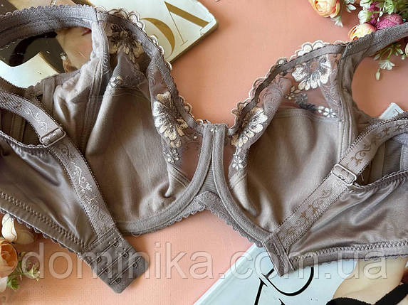 90G Капучино бюстгальтер без поролону великого розміру, фото 3