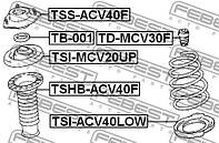 Опора амортизатора Camry 06-11, FEBEST (TSSACV40F)