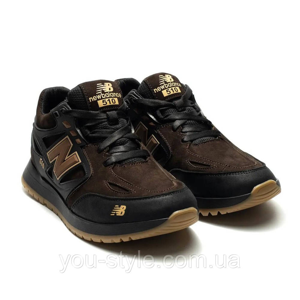 Кросівки шкіряні New Balance коричневі, фото 1