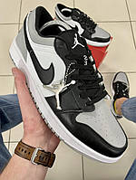 Кросівки Nike Air Jordan 1 low (black/grey)