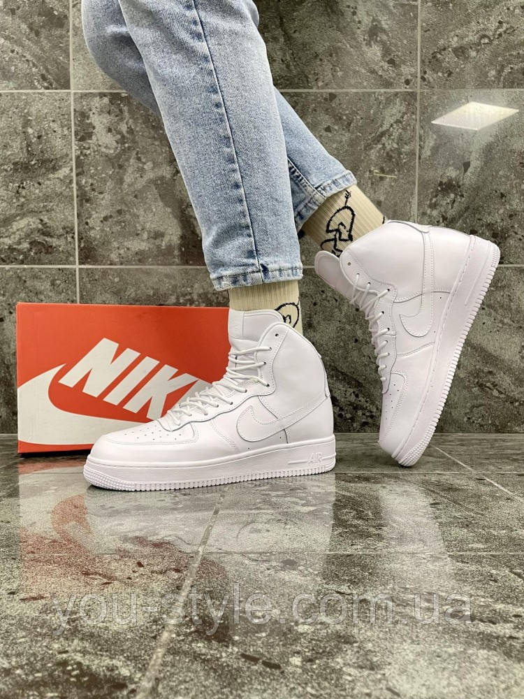 Кросівки Nike Air Force High White, фото 1