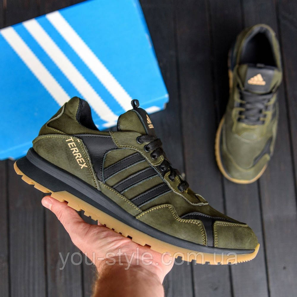 Кросівки демісезонні Adidas Terrex олива, фото 1