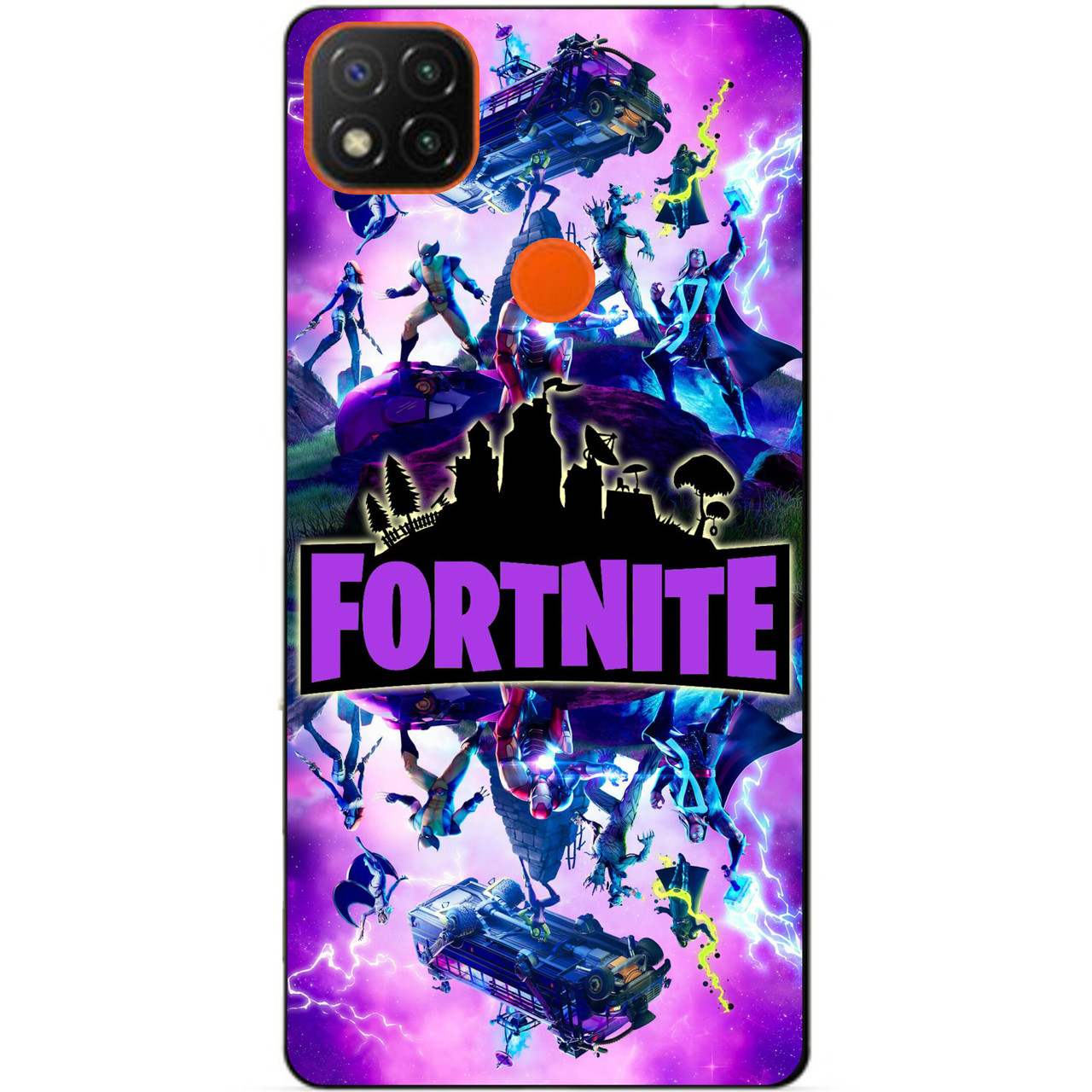 Силіконовий чохол бампер для Xiaomi Redmi 9C з малюнком Fortnite Marvel Фортнайт Марвел