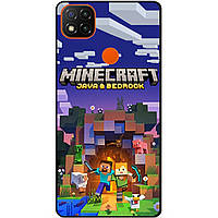 Силіконовий чохол бампер для Xiaomi Redmi 9C з картинкою Майнкрафт Minecraft