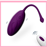 Вагінальна кулька яйце з вібрацією на пульті, мінівібратор для точки G, Віброяйце від USB фіолетове, Інтимне
