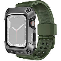 Защитный чехол с ремешком NILLKIN DynaGuard Wristband Case для Apple Watch 45 mm (7/8/9 Series) Green