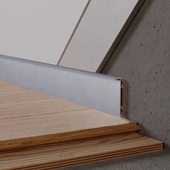 Плінтус прихованого монтажу 60х15х2700 мм (профіль) алюмінієвий підлоговий без покриття ALU-S6015