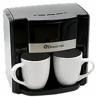Кавомашина Кавоварка + 2 чашки DOMOTEC MS-0708 крапельна мелена кава