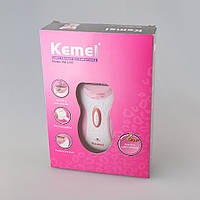 Женская аккумуляторная электробритва триммер для удаления волос Kemei KM-1187 беспроводная