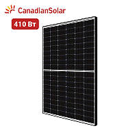 Солнечная панель батарея монокристаллическая Canadian Solar CS6W 410W mono Hiku mini 6, 410 Вт, чёрная рама