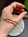 Жіночий ланцюжок змійка медична сталь колір золото Stainless Steel Xuping, фото 4