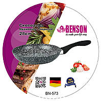 Сковорода (кованый алюминий) Benson антипригарное покрытие 28 см