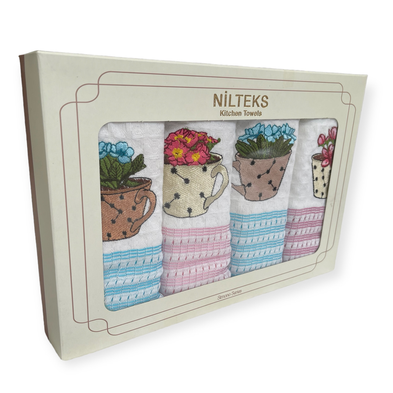 Набір вафельних кухонних Nilteks Simono Series бавовна 50-70 см білі